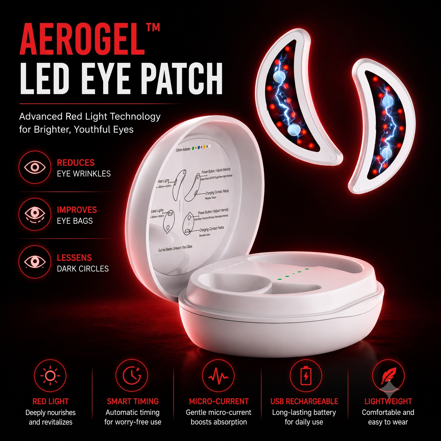 Aerojel™ - Red Light Therapy Eye Patch
