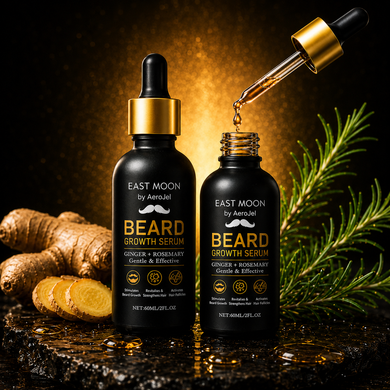 Aerojel™ - East Moon All Natural Beard Growth Serum